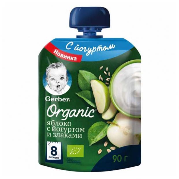 

Пюре Gerber Organic яблоко со злаками с 8 мес., 90 мл