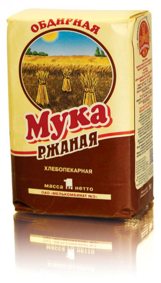 мука ржаная рязаночка 1 кг Мука ржаная Мелькомбинат 3 обдирная, 1 кг