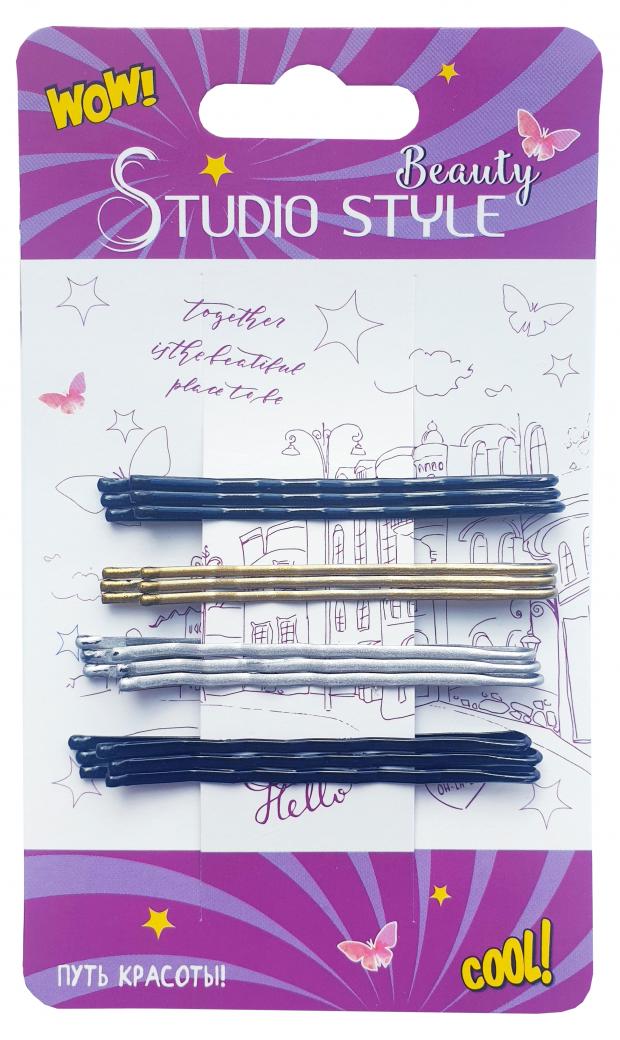 

Украшение для волос Studio Style невидимки цветные, 12 шт