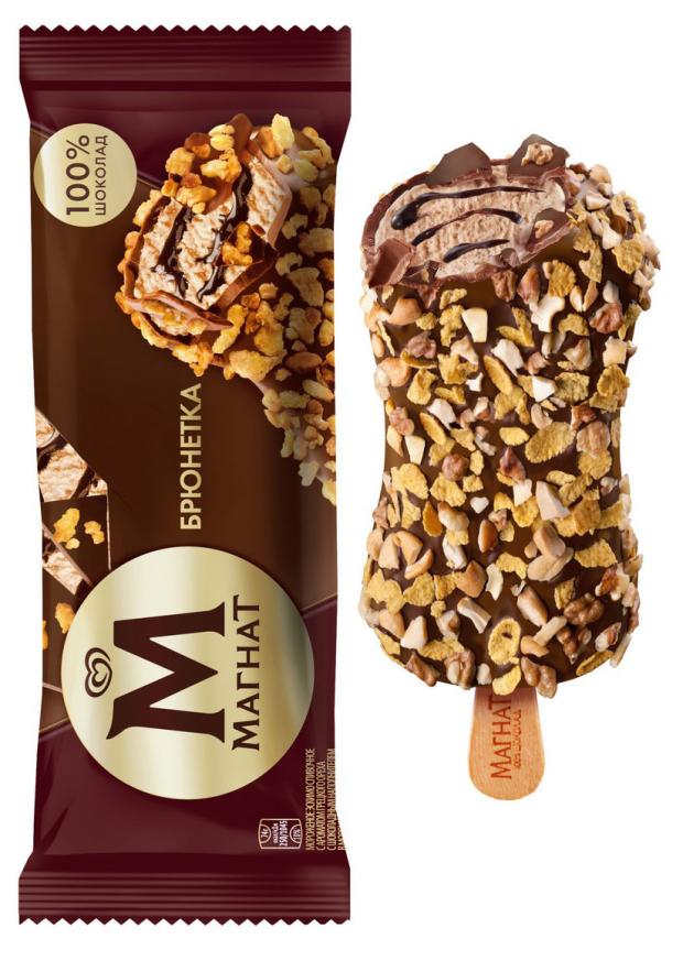 Мороженое эскимо Магнат в шоколаде Брюнетка БЗМЖ, 74 г