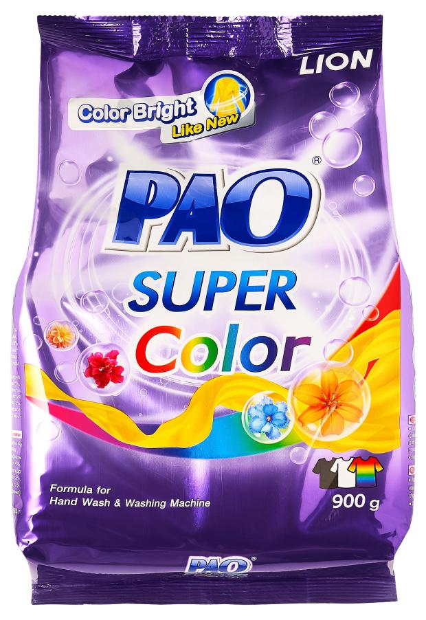 Порошок для стирки цветного белья PAO Super Color Антибактериальный, 900 г порошок для стирки rocket soap с отбеливателем мятный 900 г