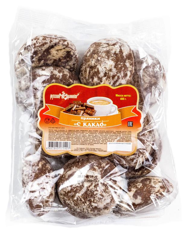 Пряники сырцовые Русские пряники С какао, 400 г