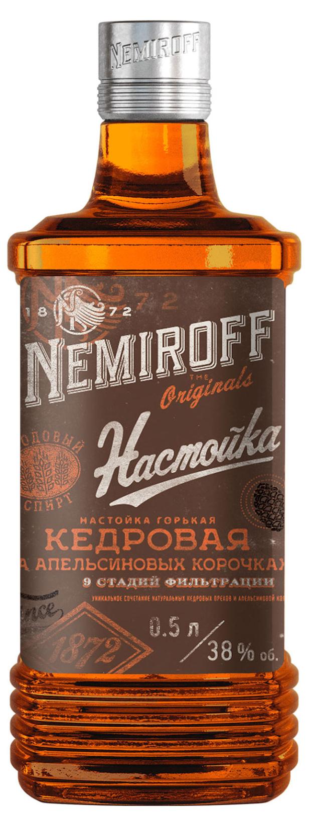 

Настойка горькая Nemiroff Кедровая на апельсиновых почках 38% Россия, 0,5 л
