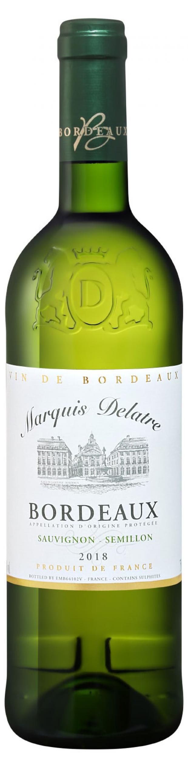 

Вино Marquis Delatre Bordeaux белое сухое Франция, 0,75 л