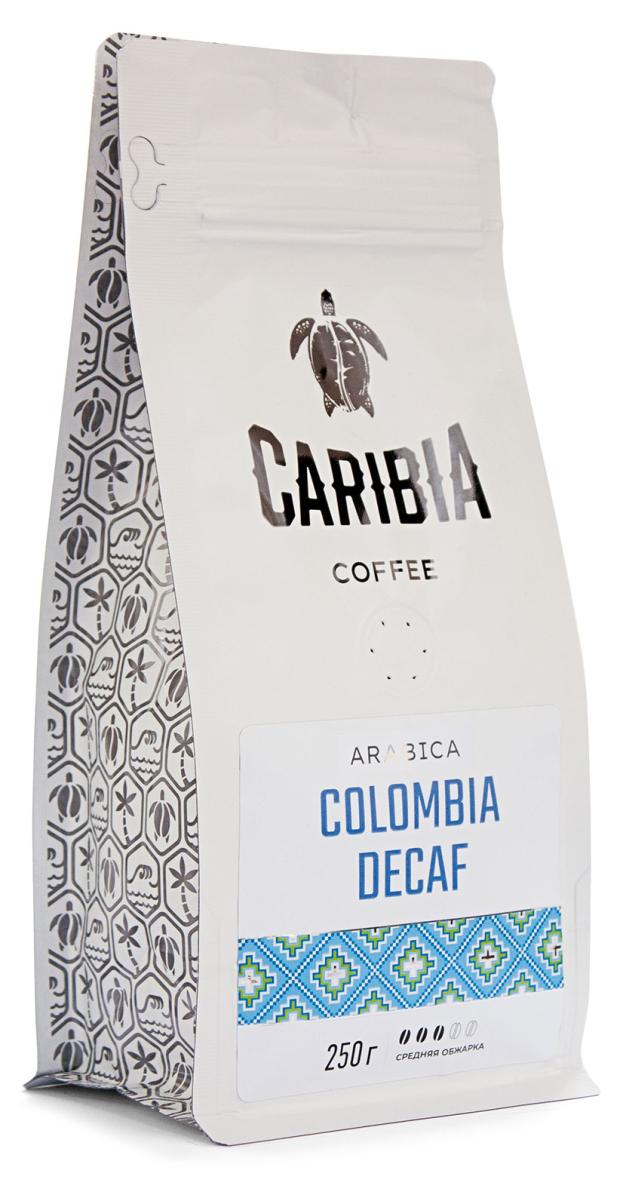 colombia excelso decaf в зёрнах эспрессо 200 г Кофе в зернах Caribia жареный Colombia Decaf, 250 г