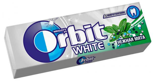 

Резинка жевательная Orbit White Нежная мята, 13 г