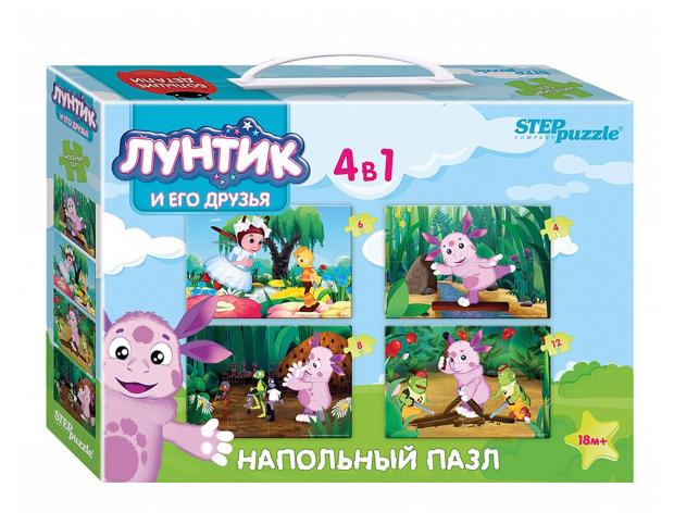 

Пазл-мозаика напольный Step Puzzle Лунтик и его друзья 4 в 1