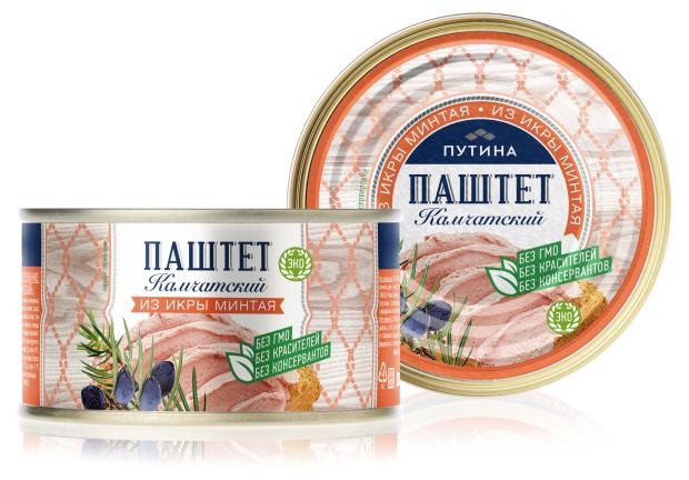 Паштет Путина Камчатский из икры минтая, 100 г