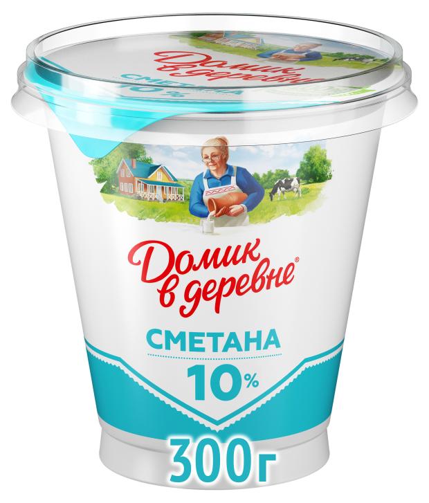 Сметана Домик в деревне 10% БЗМЖ, 300 г