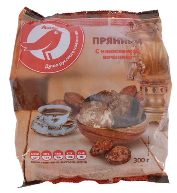 

Пряники АШАН с клюквенной начинкой, 300 г