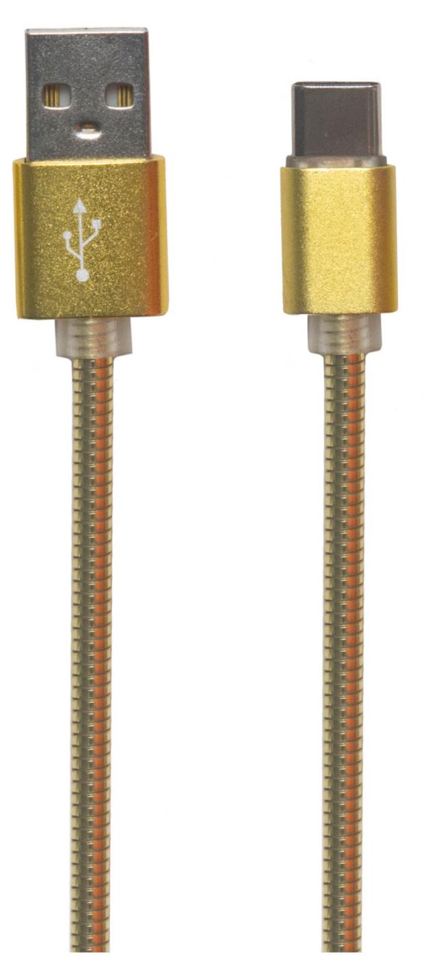 

USB кабель "LP" Micro USB Металлическая оплетка 1 м. (золотой)