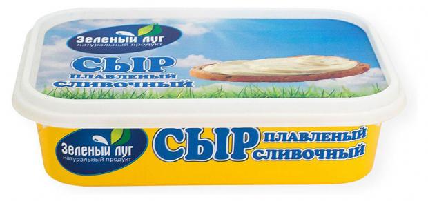 Сыр плавленый Зеленый луг сливочный 57% БЗМЖ, 180 г