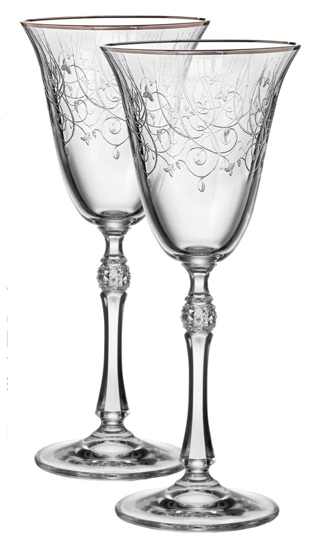 Набор бокалов для белого вина CRYSTAL BOHEMIA Parus 2 шт, 185 мл