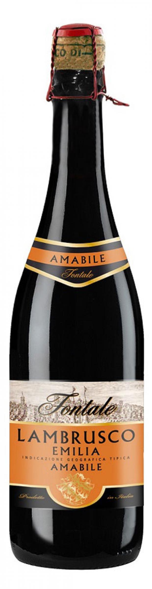 

Игристое вино Fontale Lambrusco Emilia красное полусладкое Италия, 0,75 л