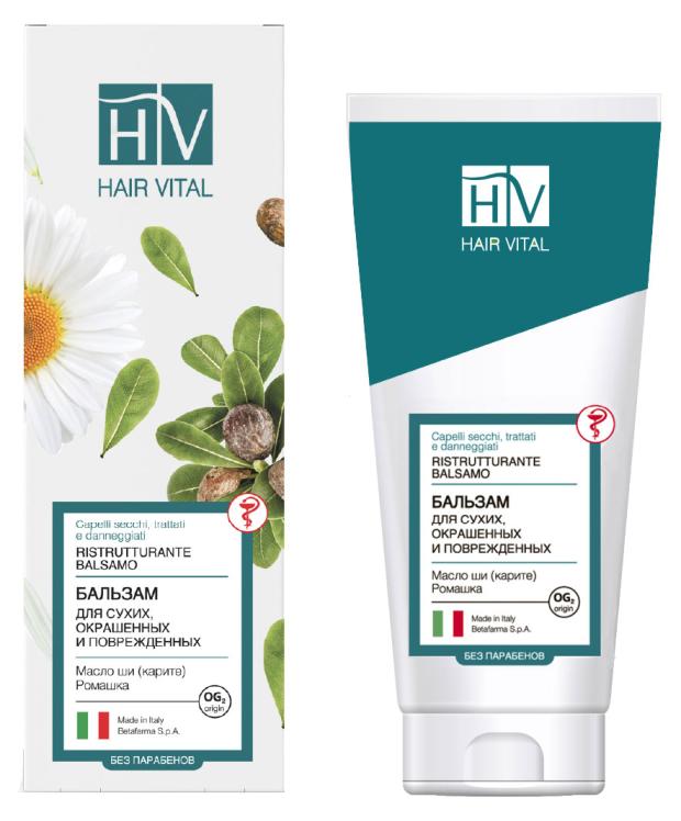 

Бальзам для сухих и окрашенных волос Hair Vital Ромашка масло Ши, 200 мл