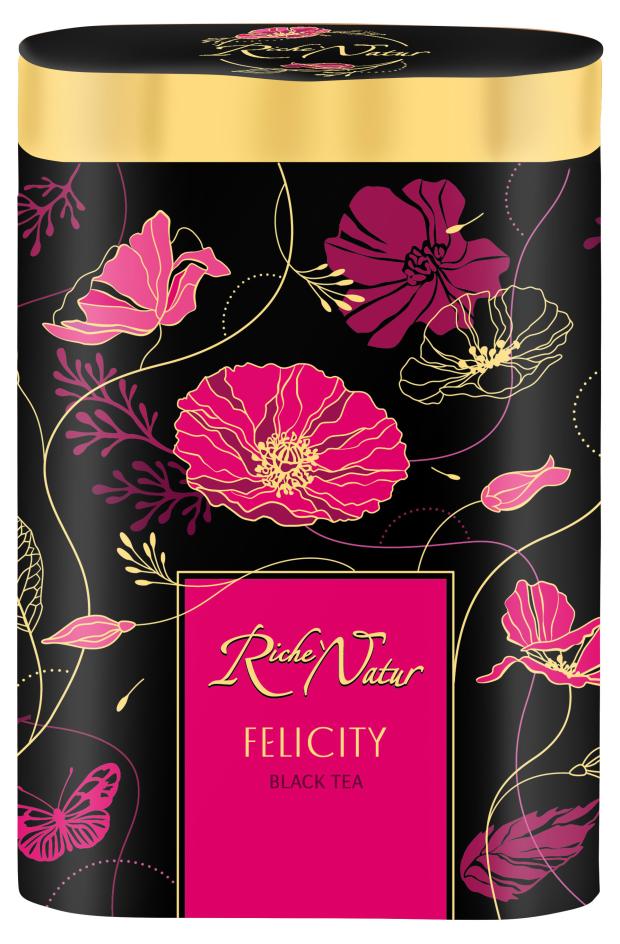 Чай черный Riche Natur Felicity с цукатами ананаса и земляники, 100 г