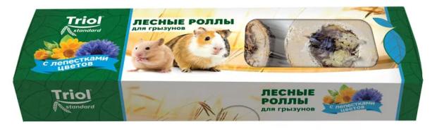 

Лакомство для грызунов Triol Standard лесные роллы для грызунов с лепестками цветов, 70 г