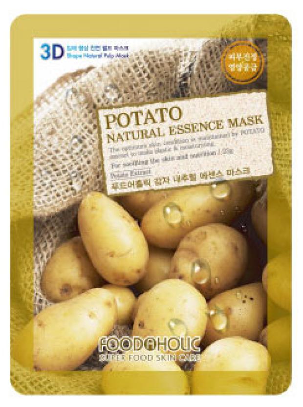 

Маска для лица тканевая FoodaHolic 3D Natural Essence с экстрактом картофеля, 23 мл
