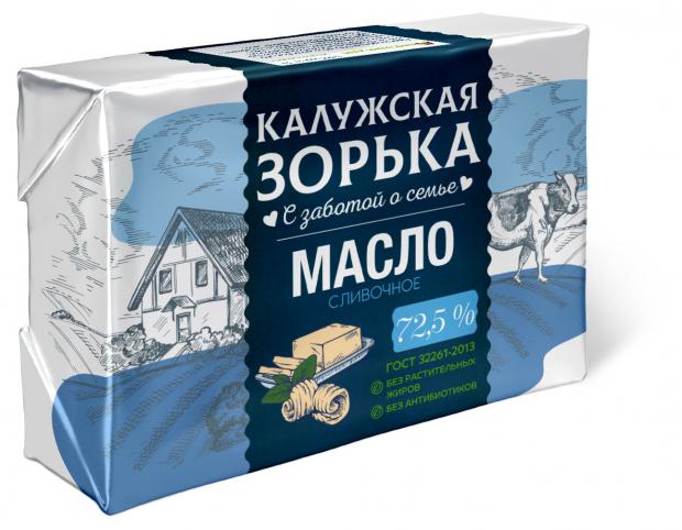 

Масло сливочное Калужская Зорька Крестьянское 72,5%, 180 г