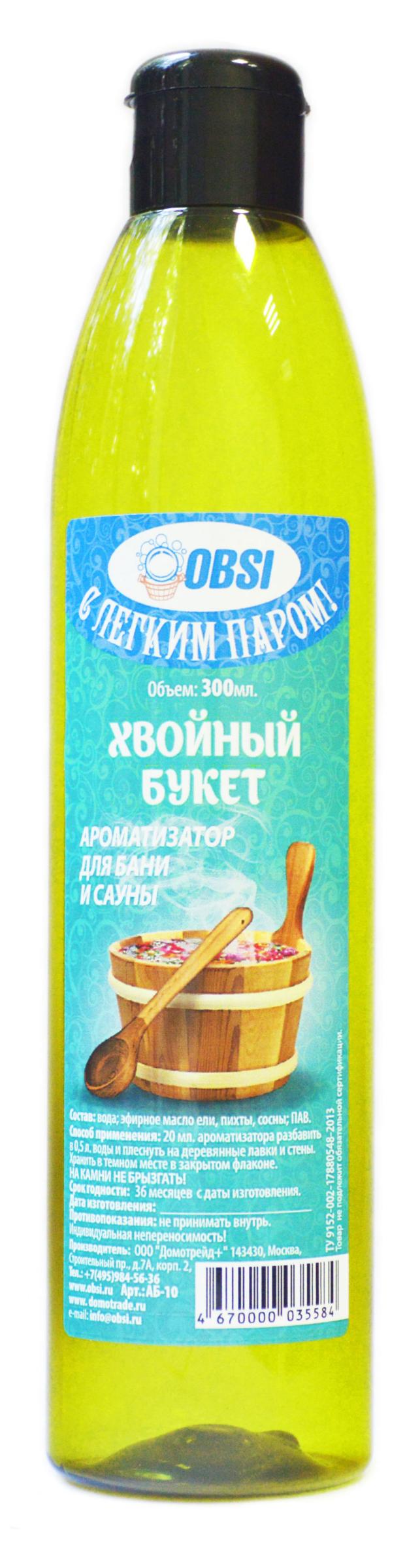 

Ароматизатор для бани и сауны OBSI Хвойный букет на основе эфирных масел, 300 мл