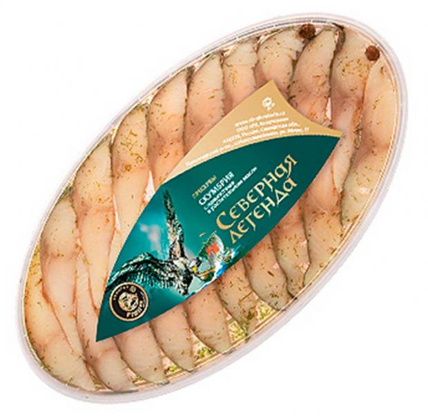 Скумбрия филе-кусочки в масле Золотая Fishka Северная легенда, 180 г