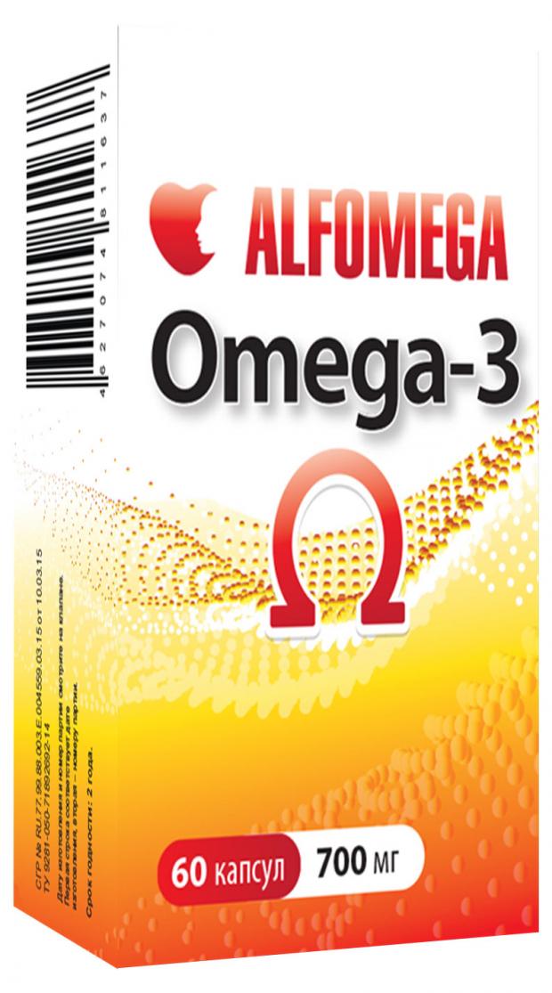 Omega 3 Аклен Alfomega с витамином Е капсулы 700 мг, 60 шт