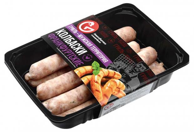 Колбаски из мяса цыпленка-бройлера Новосибирская птицефабрика Франкфуртские, 480 г