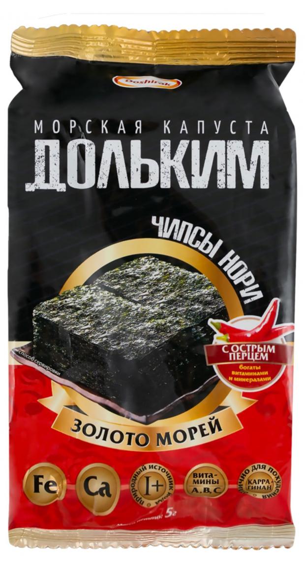 

Чипсы нори «Доширак» Дольким Капуста морская острым перцем, 5 г