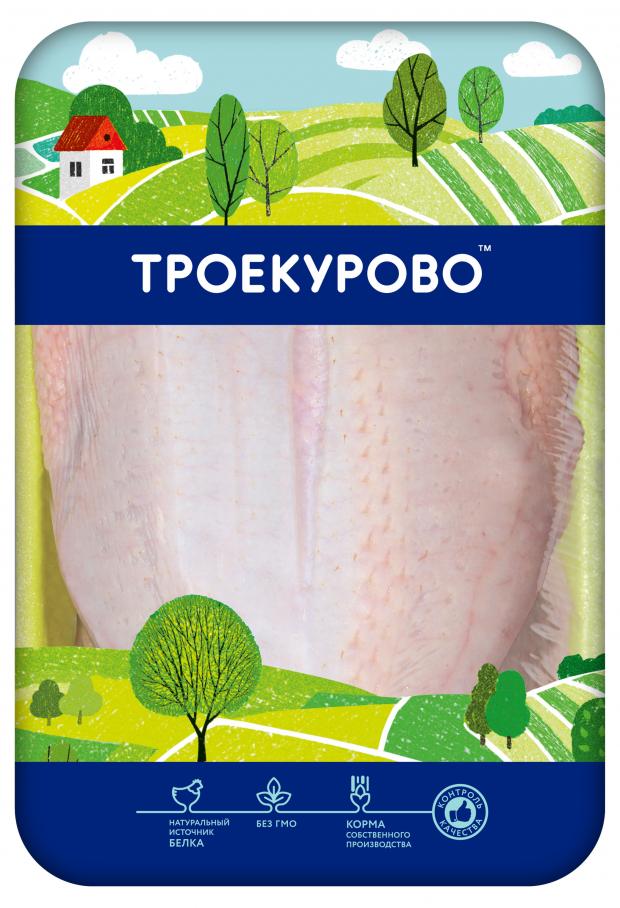Грудка цыпленка-бройлера Троекурово охлажденная (0,7-1 кг), 1 упаковка ~1 кг