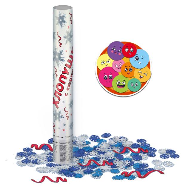

Хлопушка пневматическая Partymania с сюрпризом, 40 см