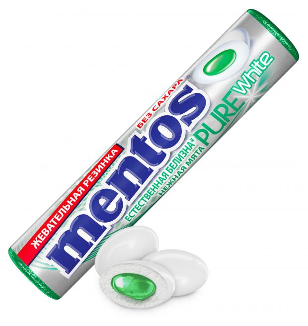 Резинка жевательная Mentos нежная мята, 15 г