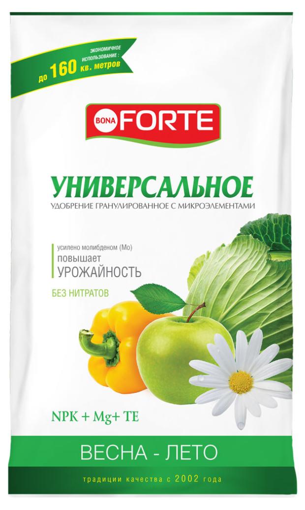 Удобрение минеральное Bona Forte комплексное гранулированное с микроэлементами весна-лето универсальное, 1 кг