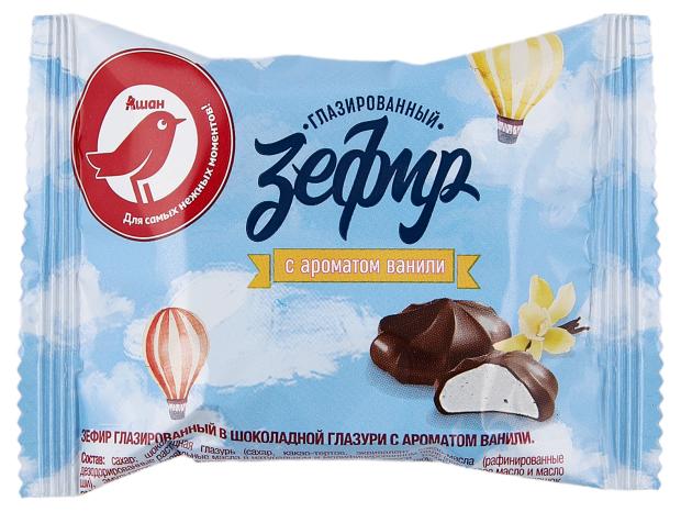 

Зефир АШАН Красная птица глазированный в шоколадной глазури с ароматом ванили, вес