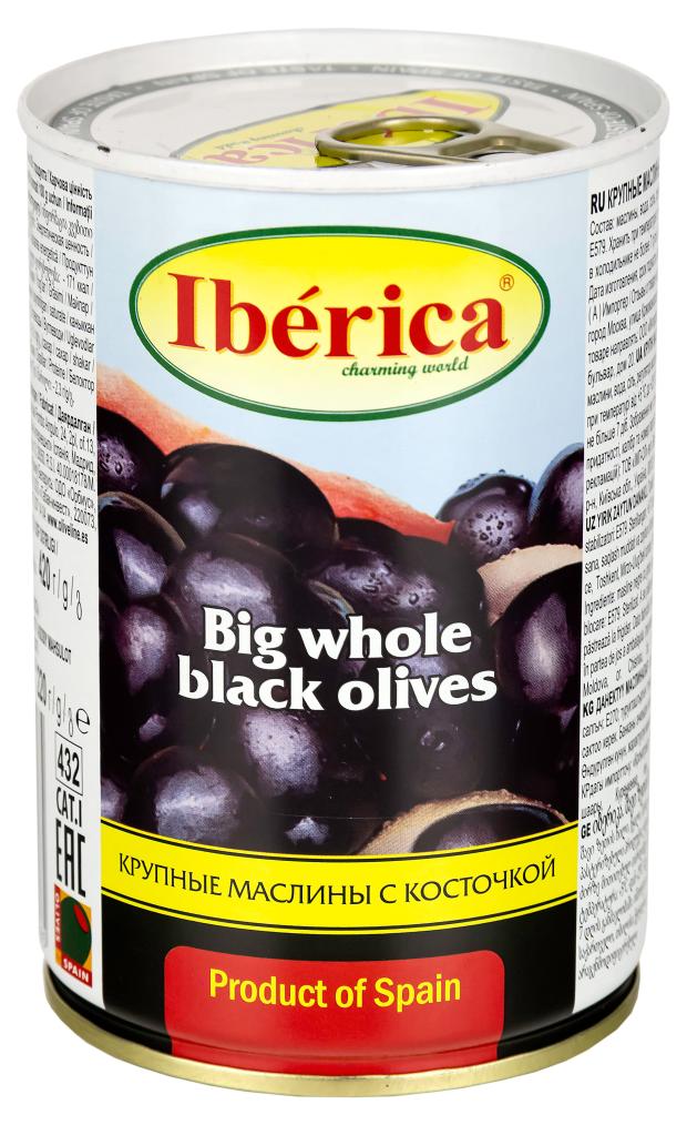 

Маслины черные Iberica с косточкой, 420 г