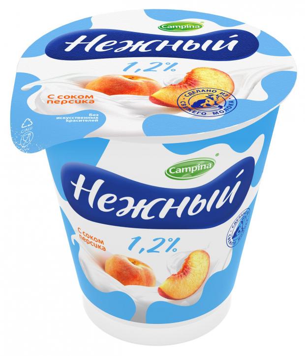 

Йогуртный продукт Нежный с соком персика 1,2% БЗМЖ, 320 г