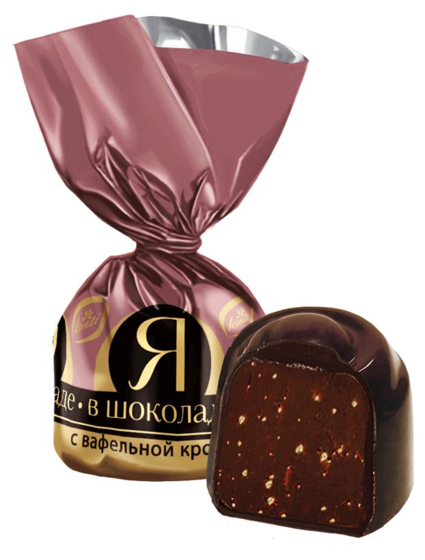 

Конфеты Konti Я в шоколаде с вафельной крошкой, вес