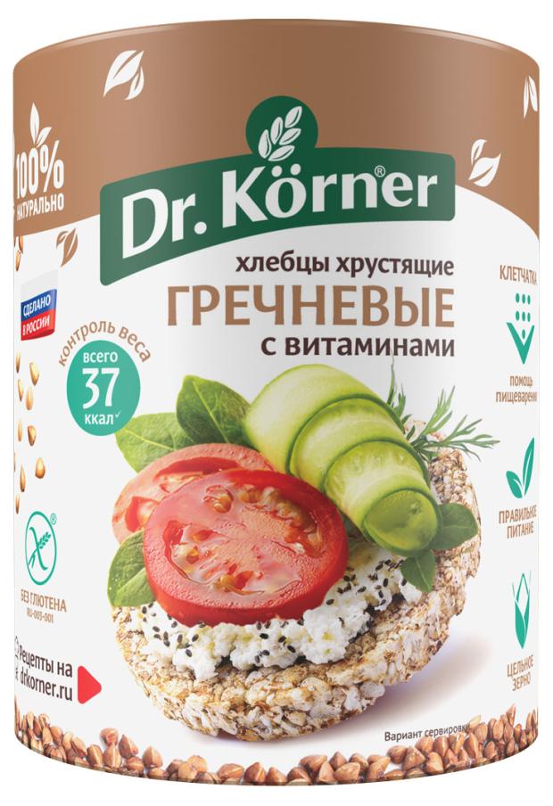 Хлебцы Dr Korner хрустящие гречневые с витаминами 100 г 90₽