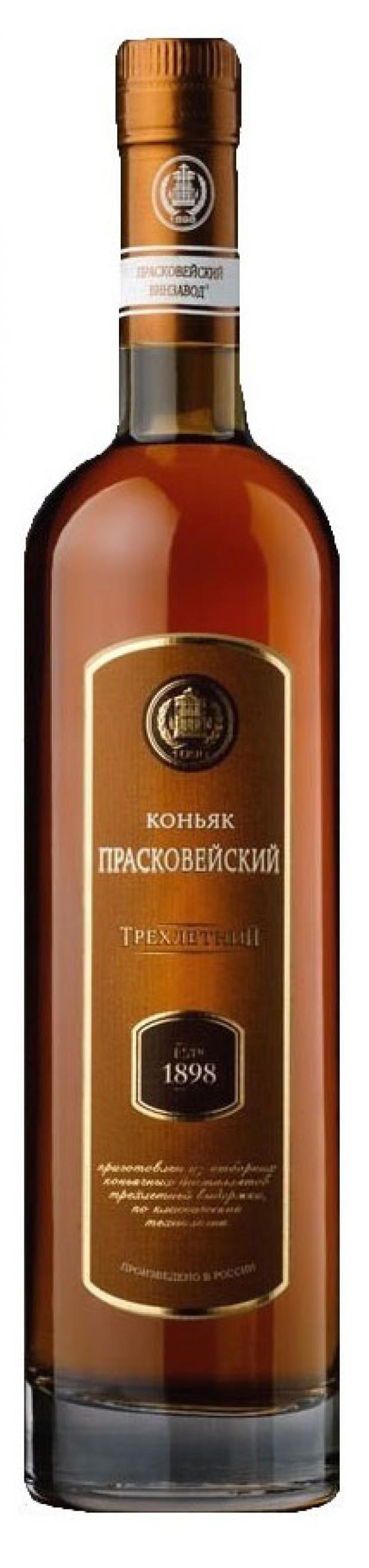 Коньяк Прасковейский трехлетний Россия, 0,7 л