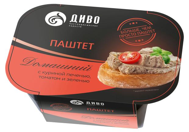 Паштет Диво с куриной печенью томатом и зеленью, 150 г паштет главпродукт 240 г нежный из куриной печени ж б