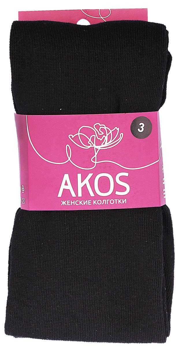 

Колготки женские AKOS гладкие из хлопка ZW51N1 черный, р. 2