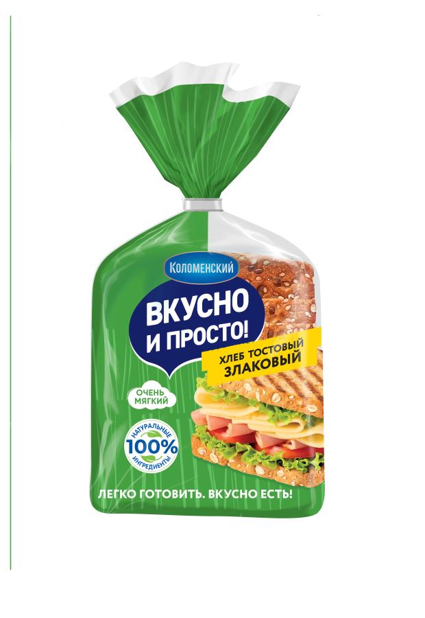 Хлеб Вкусно и просто тостовый злаковый, 250 г хлеб коломенский тостовый пшеничный 320 г