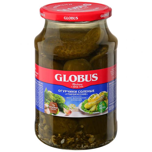 

Огурчики соленые GLOBUS Старорусские, 950 мл