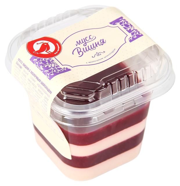 

Мусс АШАН Красная птица вишня с молочным шоколадом, 120 г