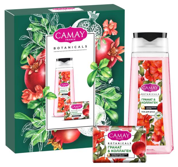 

Подарочный набор Camay Pomegranate 2023, гель для душа 250 мл + туалетное мыло 85 г