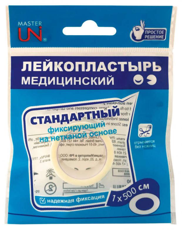 

Лейкопластырь Master Uni Стандартный фиксирующий, 1 см х 500 см