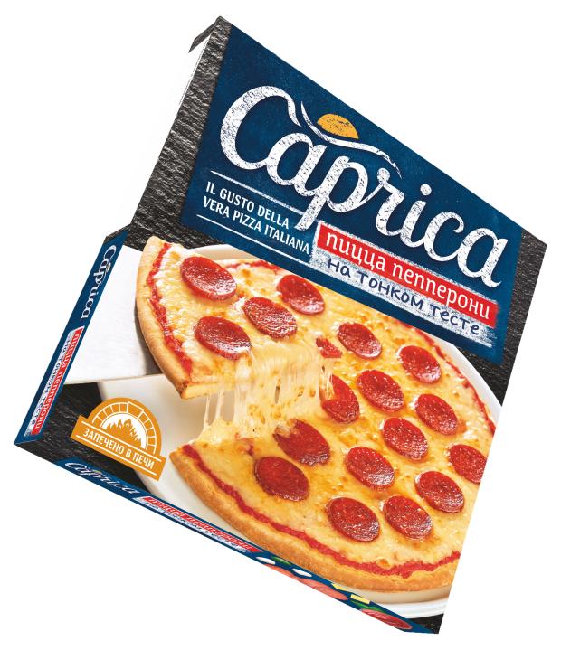 Пицца Caprica Пепперони на тонком тесте замороженная, 320 г