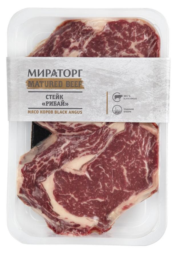 Стейк из мраморной говядины Мираторг Matured Beef Рибай, 660 г стейк пиканья из мраморной говядины мираторг black angus 325 г