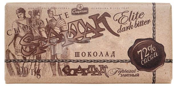 

Шоколад Спартак горький 72%, 85 г