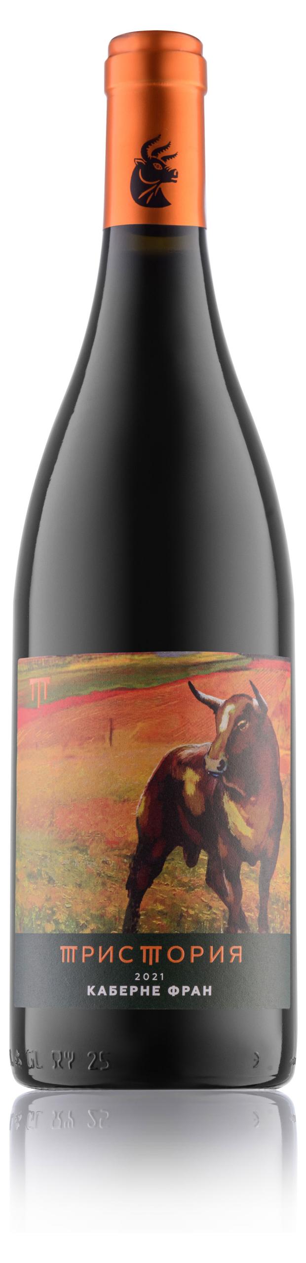 Вино Тристория Быки каберне фран красное сухое Россия, 0,75 л