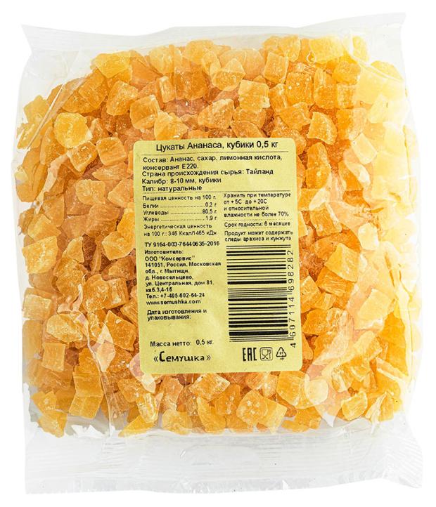 

Цукаты ананаса Семушка кубики, 500 г